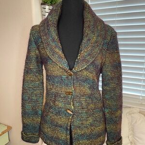 Skovuus Multicolor Boho Knit Cardigan Jacket